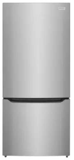 Frigidaire GRBN2012AF 30 Inch Freestanding Bottom Freezer Refrigerator with 20.32 Cu. Ft. Capacity, CrispSeal® Fresh Crispers, Ice Maker, Internal Water Dispenser, EvenTemp™ Cooling, Auto-Close Doors, Full-Width Drawer, ADA and ENERGY STAR® Certified
