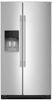 KitchenAid KRSC536RPS 36 Inch Counter Depth Freestanding Side-by-Side Refrigerator with 20.8 cu. ft. Total Capacity, Exterior Ice & Water Dispenser, Panoramic LED Lighting, Touchscreen Controls, Sabbath Mode, and Energy Star® Certified