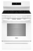 Whirlpool WFGS5030RW 30 Inch Freestanding Gas Range with 5 Sealed Burners, 5.0 cu. ft. Convection Oven, SpeedHeat™ Burner, Griddle Zone, Storage Drawer, Air Cooking, No Preheat Air Fry, and Self Clean: White