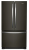 Whirlpool WRFC2036RV 36 Inch Bottom-Mount French Door Refrigerator with 20 Cu. Ft. Capacity, 5 Glass Shelves, Gallon Door Bins, Deli Drawer, Internal Water Dispenser, Icemaker, and ENERGY STAR®: Black Stainless Steel