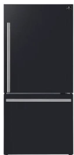 Forno Espresso - Milano FFFFD178531BLK 31 Inch Freestanding Bottom Freezer Refrigerator with 17.2 cu. ft. Total Capacity, Total No Frost Technology, and Multi Air Flow Capabilities: Black