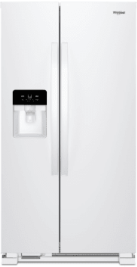 Whirlpool 36 Inch Freestanding Side by Side Refrigerator with 24.51 Cu. Ft. Total Capacity (WRS555SIHW)