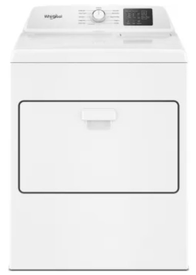 Whirlpool WGD4107SW 29 Inch Gas Front Load Dryer with 7.0 cu ft. Capacity, 11 Dryer Cycles, 4 Temperature Settings, AutoSensing, Quick Dry, and Wrinkle Assist™ Option