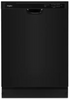 Whirlpool WDF341PAPMB 24 Inch Full Console Dishwasher with 12 Place Setting, 57 dBA, 4 Wash Cycles, PVC Coated Racks, Plastic Tub, Boost Cycle, Quick Wash, Energy Star®, and Star K: Black