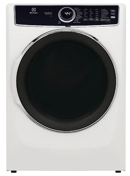 Electrolux - 8.0 Cu. Ft. Stackable Electric Dryer with Steam and Balanced Dry - White ELFE7626BW