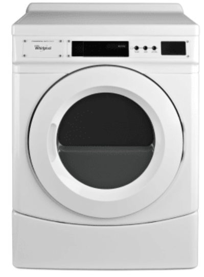 Whirlpool CED9160GW 27 Inch Electric Dryer with 6.7 Cu. Ft. Capacity, Porcelain-Enamel Top, Microprocessor Controls, Front-Access Panel, Simple Programming, One-Touch Cycle Selection, Reversible Door, 3 Dryer Programs, and ADA Compliant
