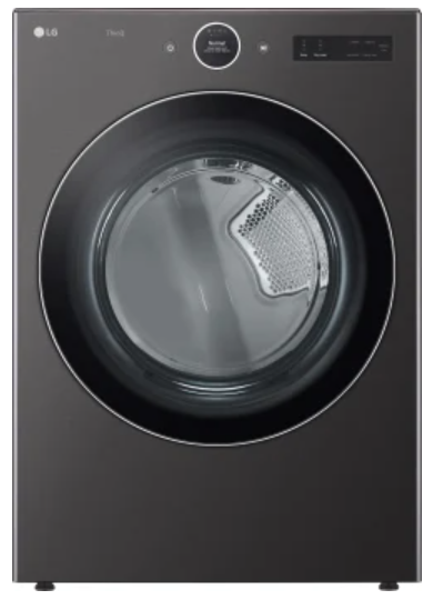 LG DLEX6700B 27 Inch Smart Electric Dryer with 7.4 Cu. Ft. Capacity, 23 Dryer Cycles, Wrinkle Care, TurboSteam™, Dial-A Cycle™ Knob, FlowSense™ Indicator, AI Fabric Sensor, and Energy Star Certified