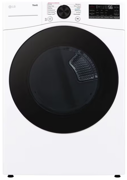 LG 7.4 cu. ft. ELECTRIC Dryer with TurboSteam and Built-In Intelligence DLEX4080W