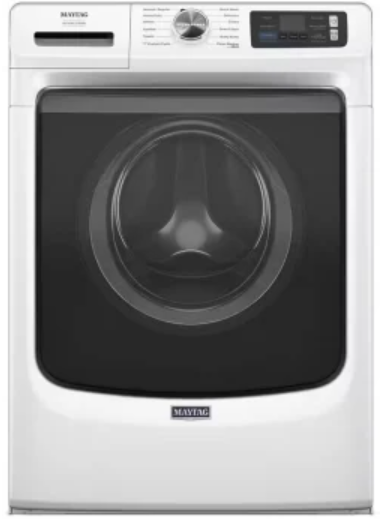 Maytag MFW7020RW 27 Inch Smart Pet Pro Front Load Washer with 5.0 cu. ft. Capacity, 1150 RPM, 12 Wash Cycle, Steam Option, Sanitize Cycle, Drum Light, Auto Sensing and Energy Star Certified: White