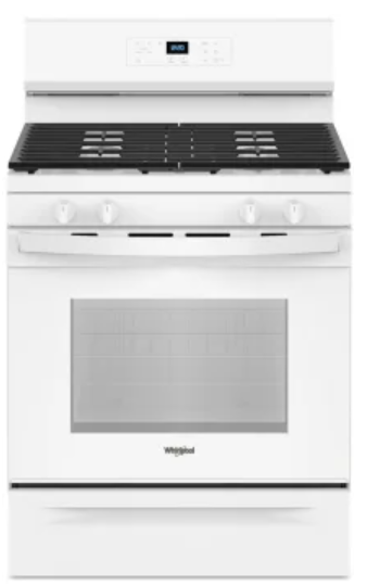 Whirlpool 30-inch Self Clean Gas Range with No Preheat Mode WFGS3530RW