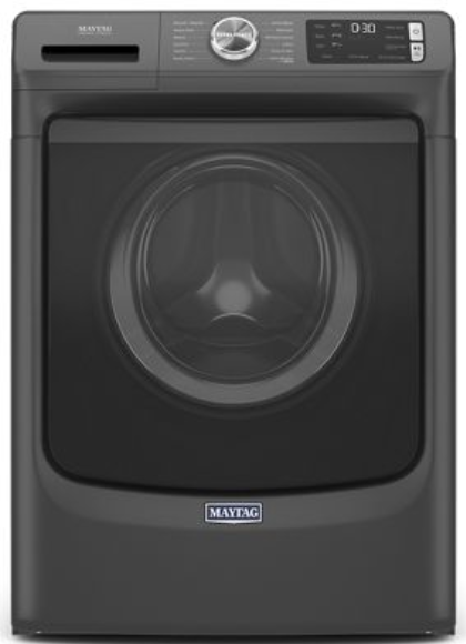 Maytag - 4.8 Cu. Ft. High Efficiency Stackable Front Load Washer with Steam and Fresh Hold - Volcano Black MHW6630MBK