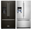 KitchenAid 27 cu. ft. French Door Refrigerator with Exterior Ice and Water - KRFF507H(P/B)S