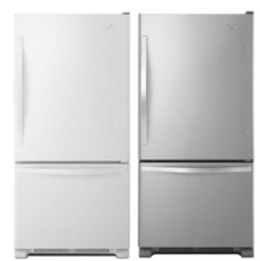 Whirlpool 30 Inch Bottom-Freezer Refrigerator with 18.5 cu. ft. Capacity WRB329DMB(W/M)