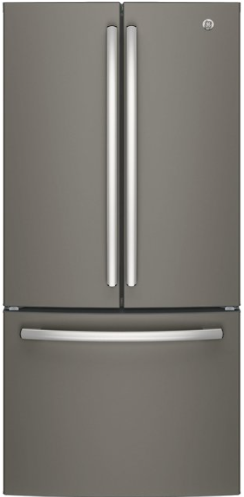 GE Refurbished - 24.7 Cu. Ft. French Door Refrigerator - Slate GNE25JMKES