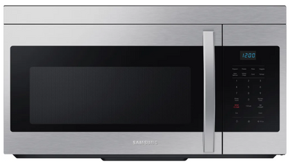 Samsung ME16A4021AS 1.6 cu. ft. Over-the-Range Microwave Oven with 1,000 Watts, 2-Speed 300 CFM Venting System, Auto Cook, +30 Sec Button, Eco Mode, and Glass Turntable: Stainless Steel