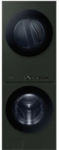 Samsung BESPOKE WH53DBH700EF 27 Inch Smart Laundry Hub Washer/ Electric Dryer with 5.3 cu ft Washer Capacity, 7.6 cu ft Dryer Capacity, Steam Wash, AI Smart Dial, Self Clean, Vent Sensor, Sensor Dry, 3 Way Venting