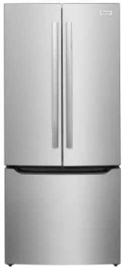 Frigidaire Gallery Series GRFN2023AF 30 Inch French Door Refrigerator with 20.0 Cu. Ft Capacity, CrispSeal Crispers, Door Alarm, Full-Width Drawer, Internal Water Dispenser, Auto-Close Doors, EvenTemp™ Cooling System, ADA Compliant