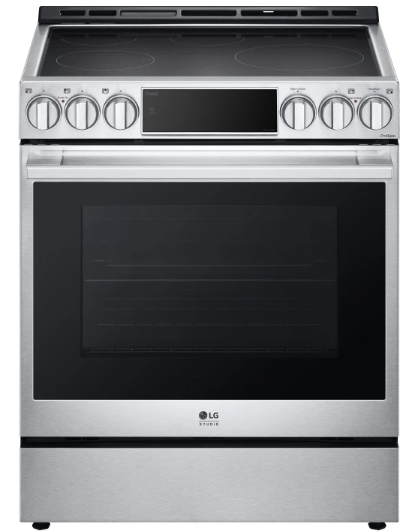 LG Studio LSIS6338FE 30 Inch Smart Slide In Induction Range with 5 Induction/Radiant Elements, 6.3 Cu. Ft. Oven Capacity, ProBake Convection®, Storage Drawer, Wi-Fi, Easy Clean, Self Clean, Sabbath Mode and Energy Star Certified