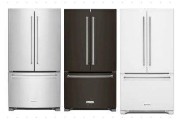 KitchenAid 20 cu. ft. 36-Inch Width Counter-Depth French Door Refrigerator with Interior Dispense KRFC300E(S/B/W)S