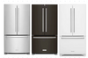 KitchenAid 20 cu. ft. 36-Inch Width Counter-Depth French Door Refrigerator with Interior Dispense KRFC300E(S/B/W)S