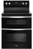 Whirlpool WGE745C0FE 30 Inch Electric Range with 5 Radiant Elements, 6.7 cu. ft. True Convection Oven in Black Ice