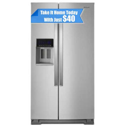 Whirlpool 36-inch Wide Counter Depth Side-by-Side Refrigerator - 21 cu. ft. (WRS571CIHZ) On Sale At St. Louis Appliance Wholesalers 