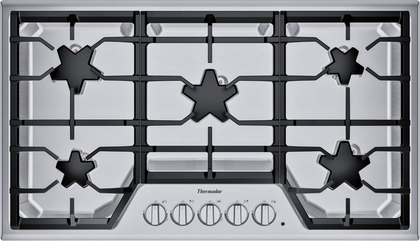 Thermador Masterpiece Series SGSX365TS 36 Inch Gas Cooktop with 5 Star® Burners, Continuous Grates