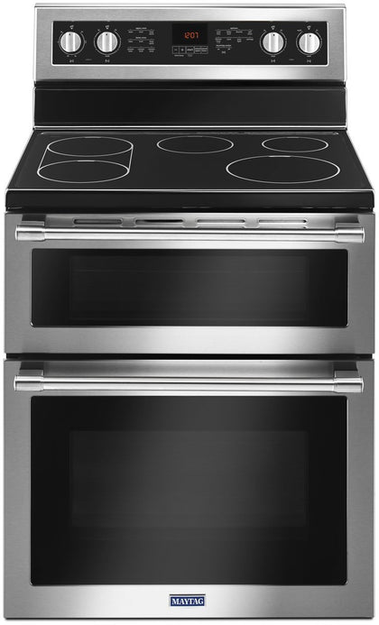 Maytag MET8800FZ 30 Inch Freestanding Electric Range with 5 Heating Elements, Dual Oven