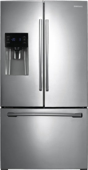 Samsung - 24.6 Cu. Ft. French Door Refrigerator with Ice and Water - Stainless Steel -RF263BEAESR
