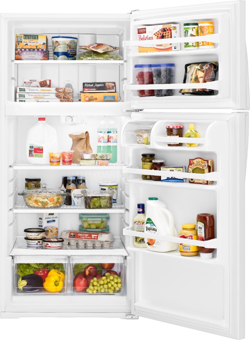 Whirlpool 28-inch Wide Top Freezer Refrigerator - 14 Cu. Ft. (WRT104TFDW)