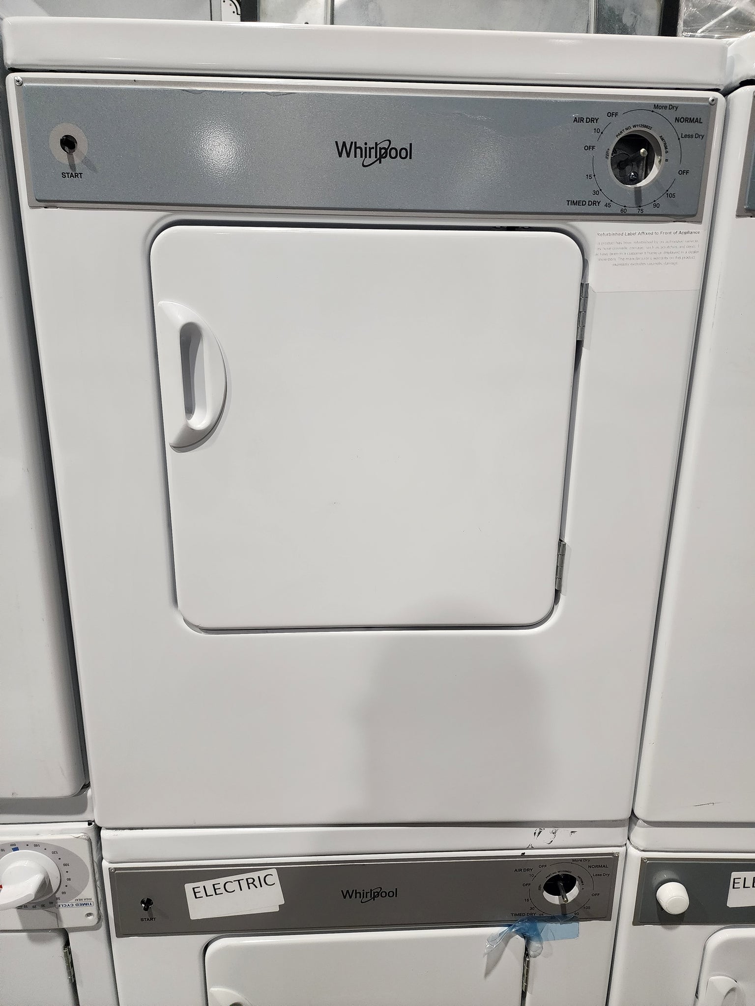 Whirlpool LDR3822PQ - 3.4 Cu. Ft. 120V Electric Dryer - White