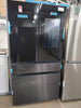 Samsung - 23 cu. ft. Bespoke Counter Depth 4-Door French Door Refrigerator with Family Hub - Charcoal Glass (RF23BB89008MAA)