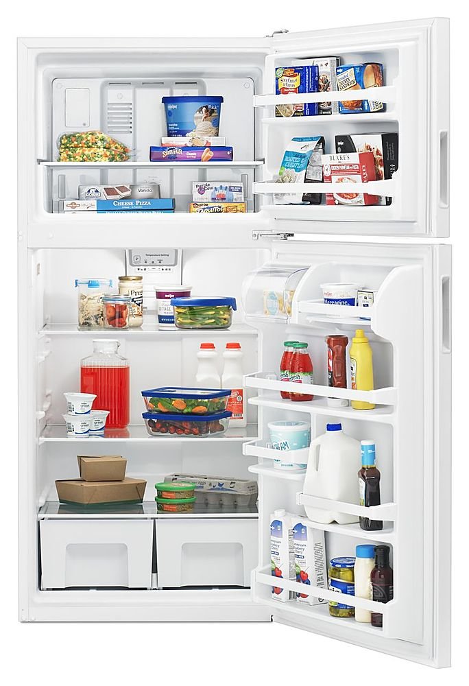 Amana - 18 Cu. Ft. Top-Freezer Refrigerator - White (ART318FFDW)