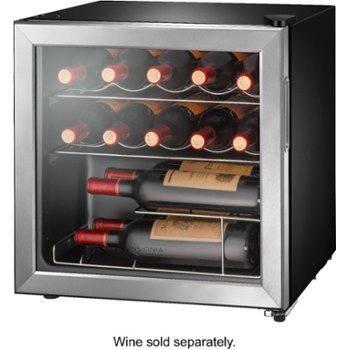 Insignia - 14-Bottle Wine Cooler - Stainless steel Model: (NS-WC14SS9)