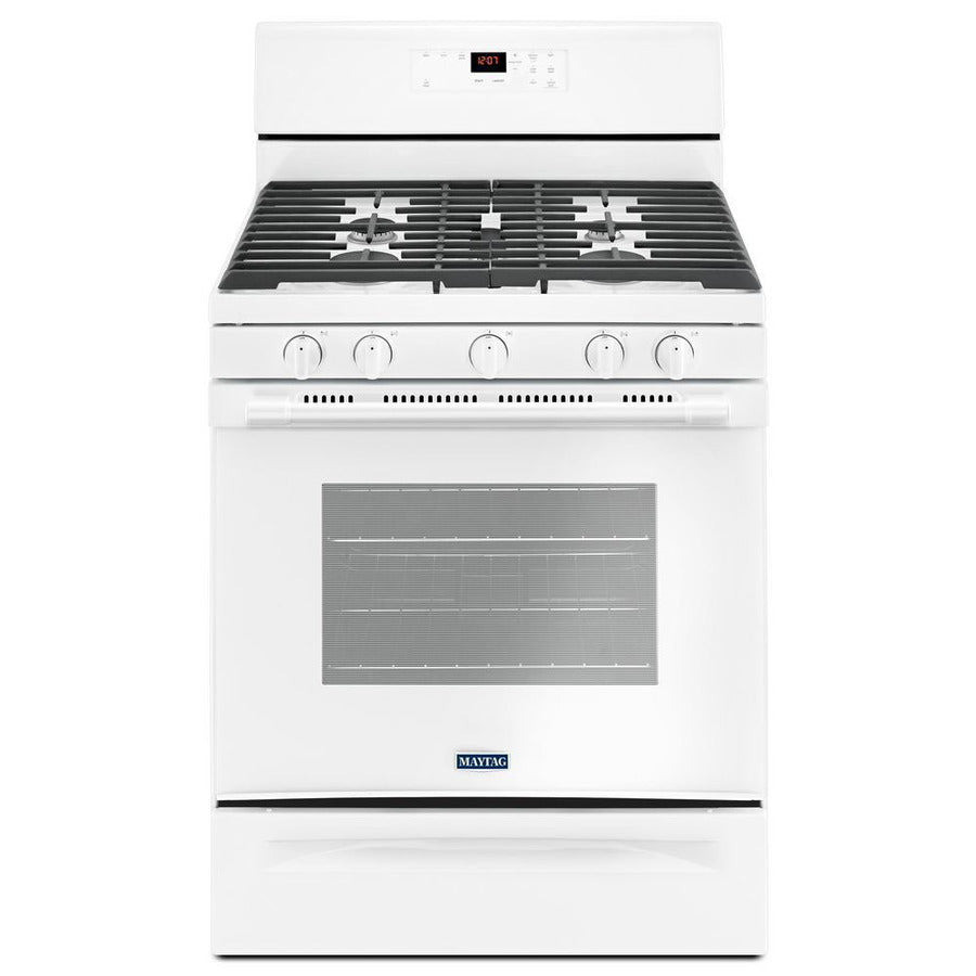Maytag 30-inch Wide Gas Range With 5th Oval Burner - 5.0 Cu. Ft. - White MGR6600FW
