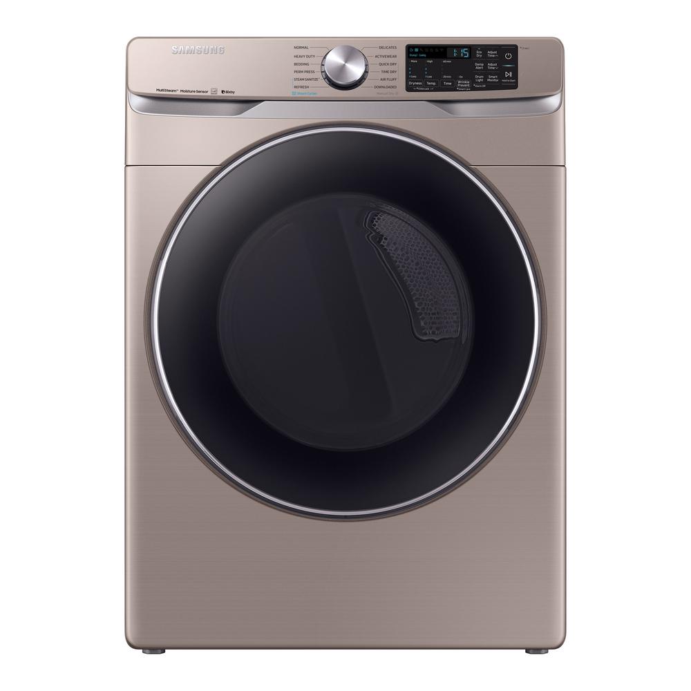 Samsung 7.5 cu. ft. Champagne Electric Dryer with Steam Sanitize DVE45R6300C