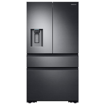 Samsung 22.6 cu. ft. 4-Door French Door Refrigerator with Recessed Handle in Black Stainless, Counter Depth - RF23M8070SG