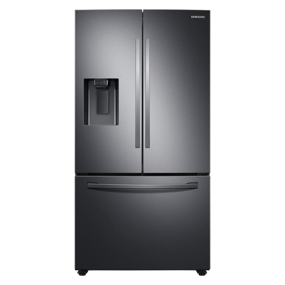 Samsung 27 cu. ft. French Door Refrigerator in Fingerprint Resistant Black Stainless Steel - RF27T5201SG