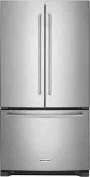 Kitchen Aid 20 cu. ft. 36-Inch Width Counter-Depth French Door Refrigerator with Interior Dispense (KRFC300ESS)