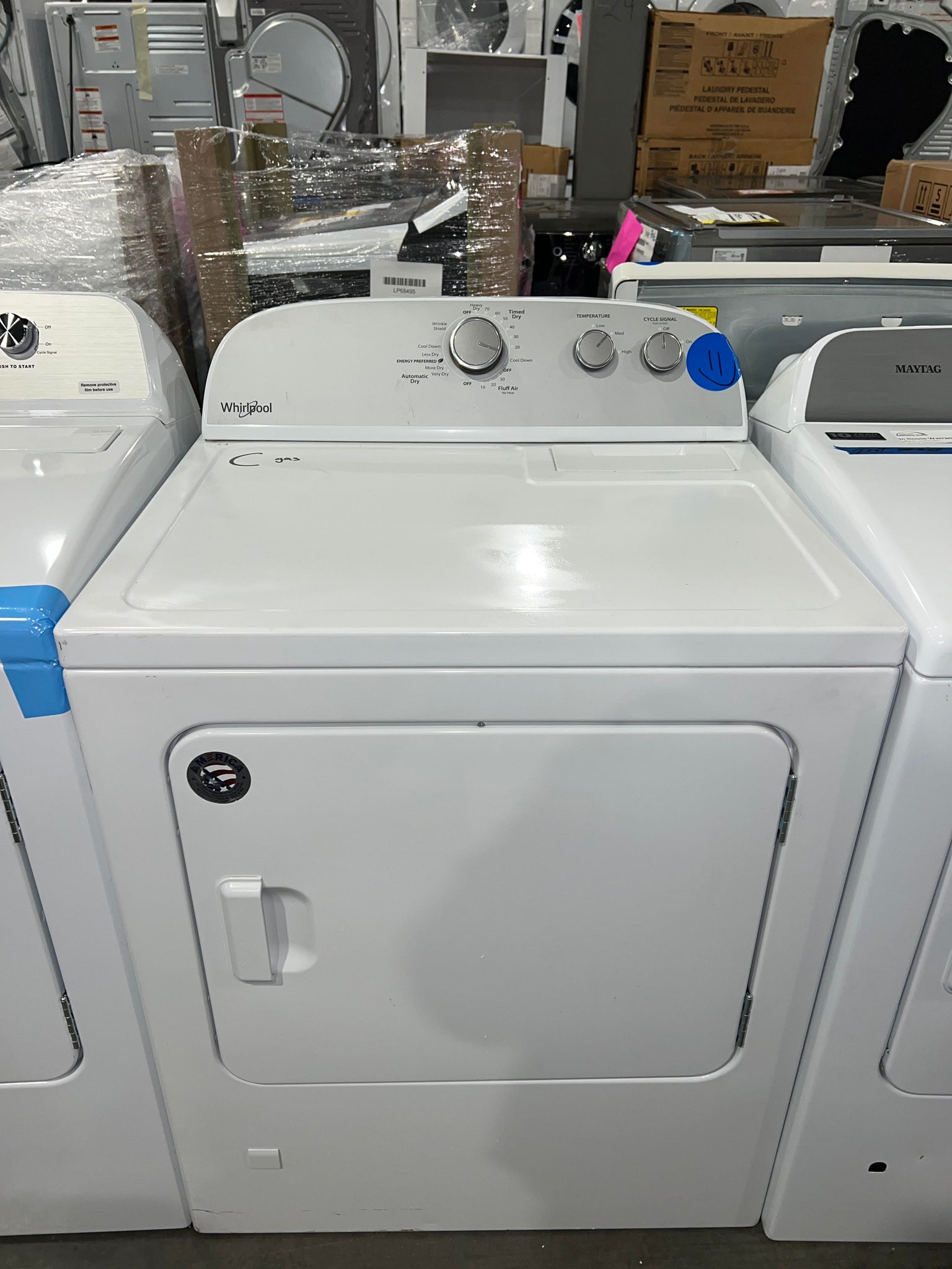 Whirlpool 7.0 cu. ft. Top Load Gas Dryer with AutoDry™ Drying System (WGD4950HW)