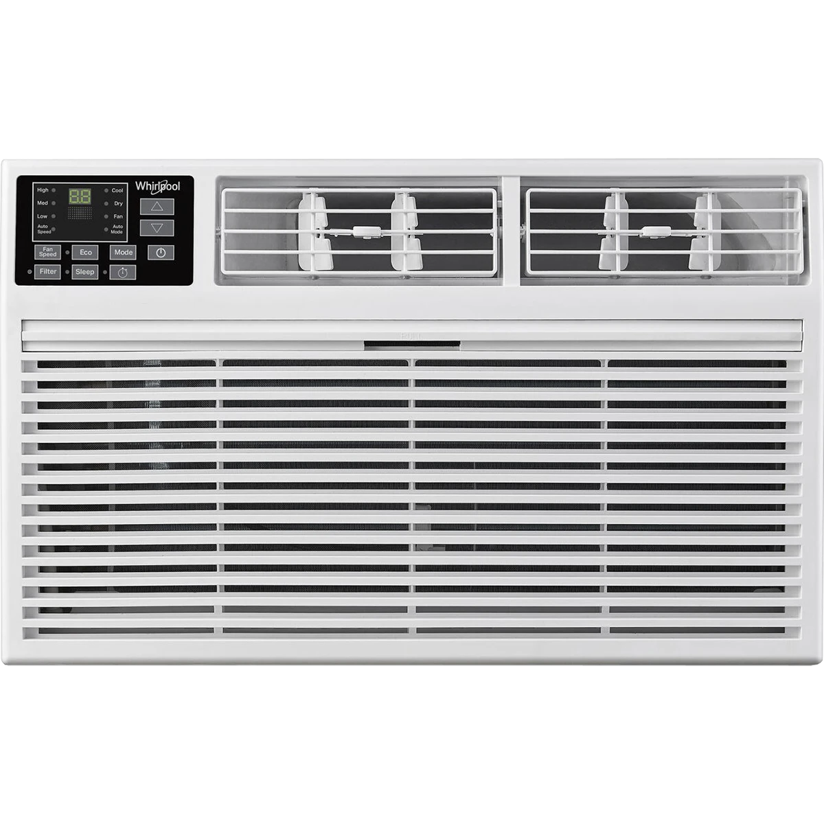 Whirlpool 12,000 BTU 230V Through-the-Wall AC, Dehumidifer for Rooms up to 550 Sq. ft Remote Control Digital Display Timer (WHAT122-2AW)