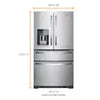 Whirlpool 24.5 Cu. Ft. 4-Door French Door Refrigerator 36 Inch Width (WRX735SDHZ)